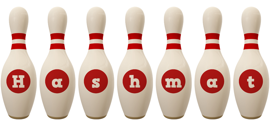 Hashmat bowling-pin logo