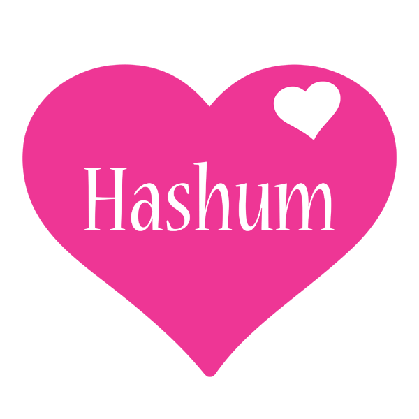 Hashum love-heart logo