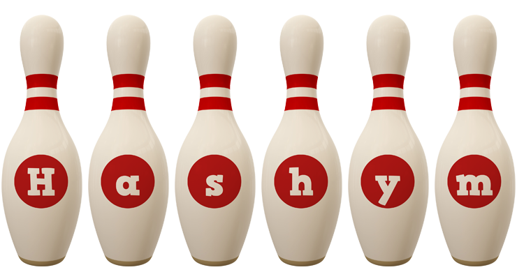 Hashym bowling-pin logo