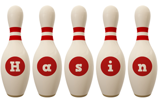 Hasin bowling-pin logo