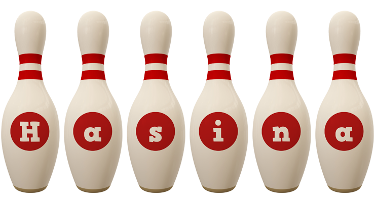 Hasina bowling-pin logo