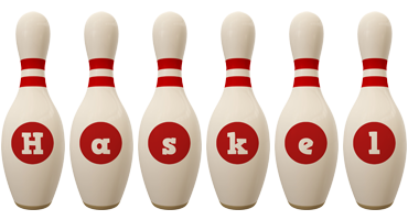 Haskel bowling-pin logo