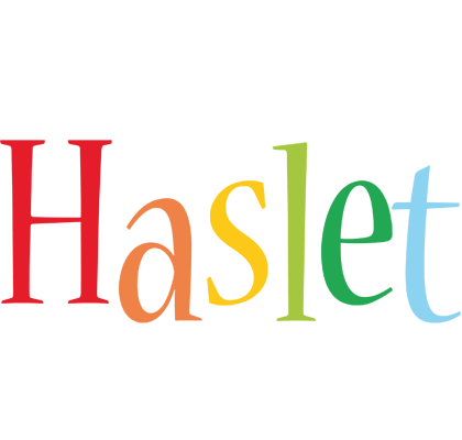 Haslet birthday logo