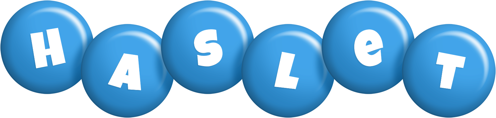 Haslet candy-blue logo