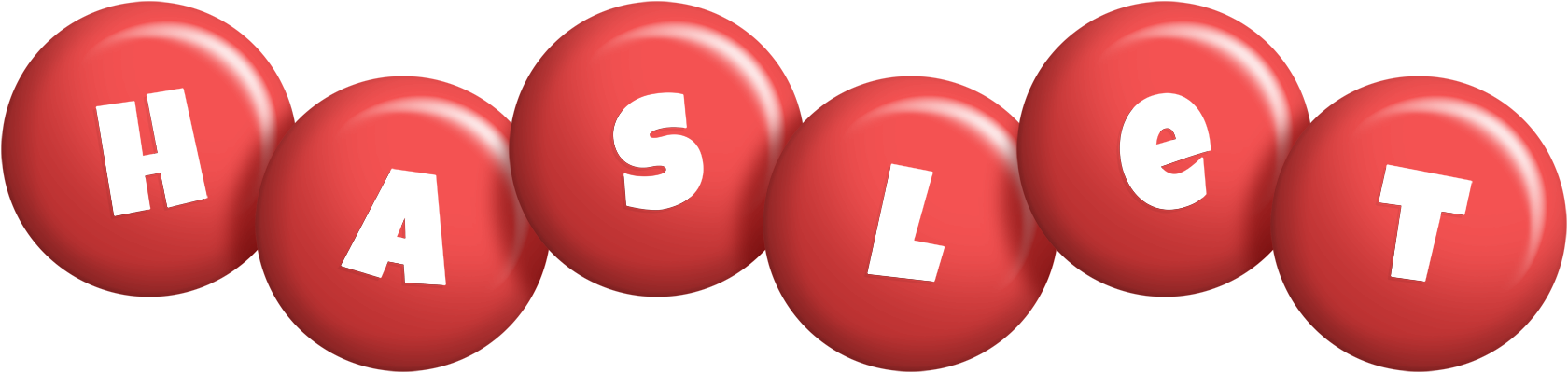 Haslet candy-red logo
