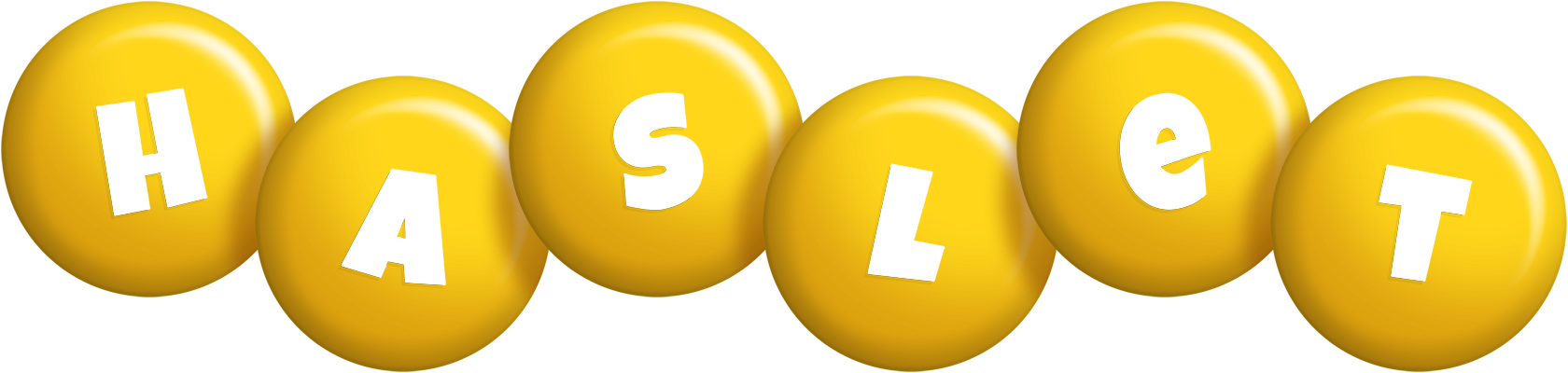 Haslet candy-yellow logo