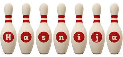 Hasnija bowling-pin logo