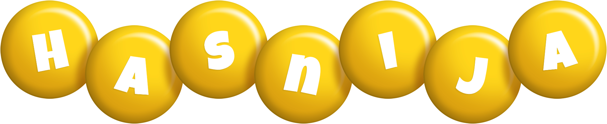 Hasnija candy-yellow logo