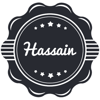 Hassain badge logo