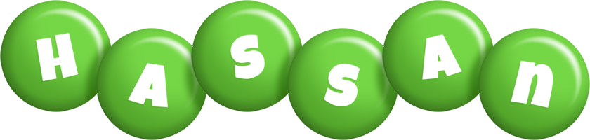Hassan candy-green logo