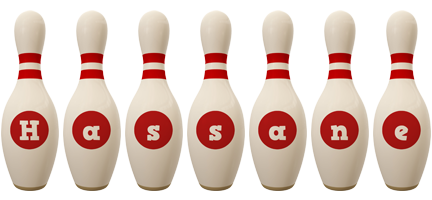 Hassane bowling-pin logo