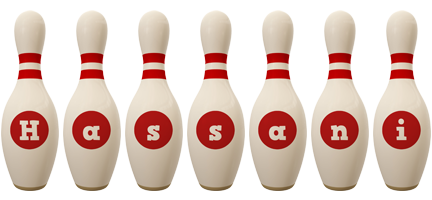 Hassani bowling-pin logo