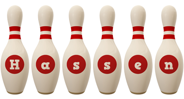 Hassen bowling-pin logo