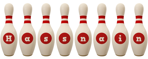 Hassnain bowling-pin logo