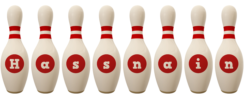 Hassnain bowling-pin logo