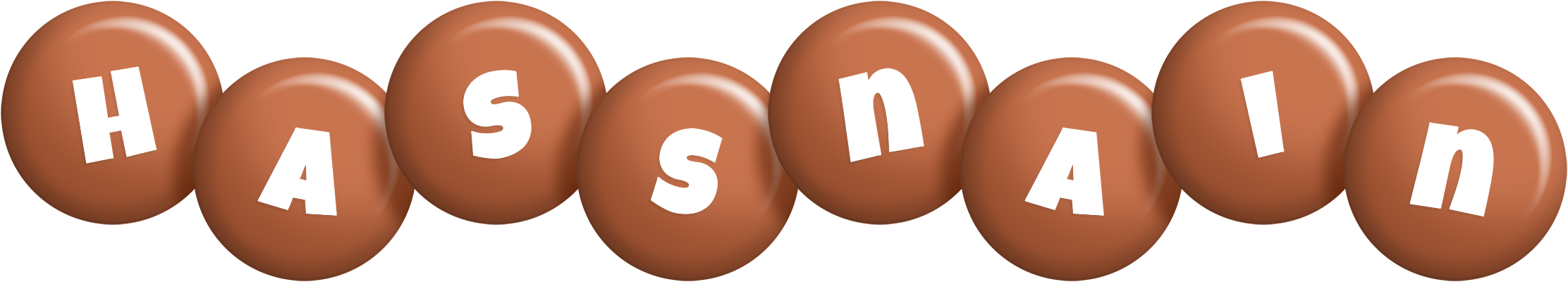 Hassnain candy-brown logo