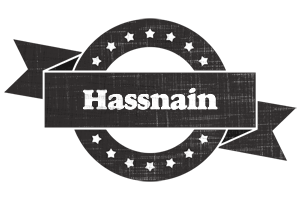 Hassnain grunge logo