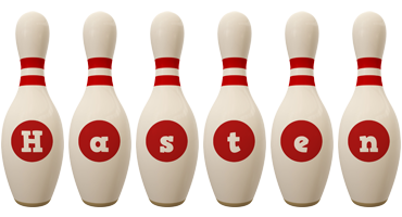 Hasten bowling-pin logo