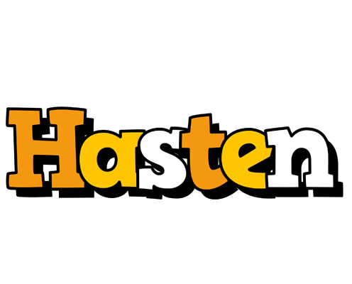 Hasten cartoon logo