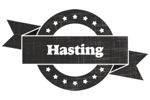 Hasting grunge logo