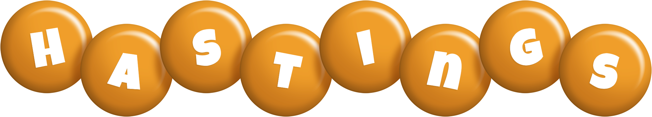 Hastings candy-orange logo