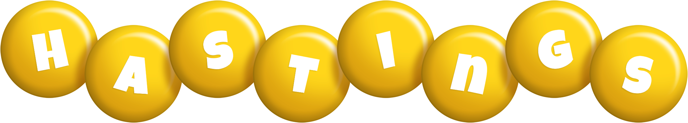 Hastings candy-yellow logo