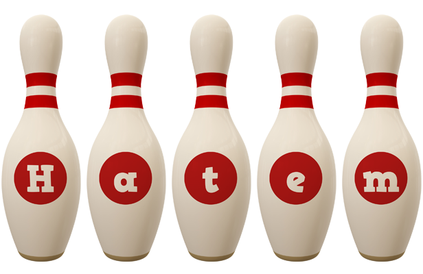 Hatem bowling-pin logo