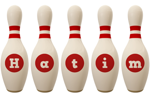 Hatim bowling-pin logo