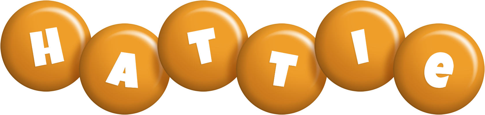 Hattie candy-orange logo