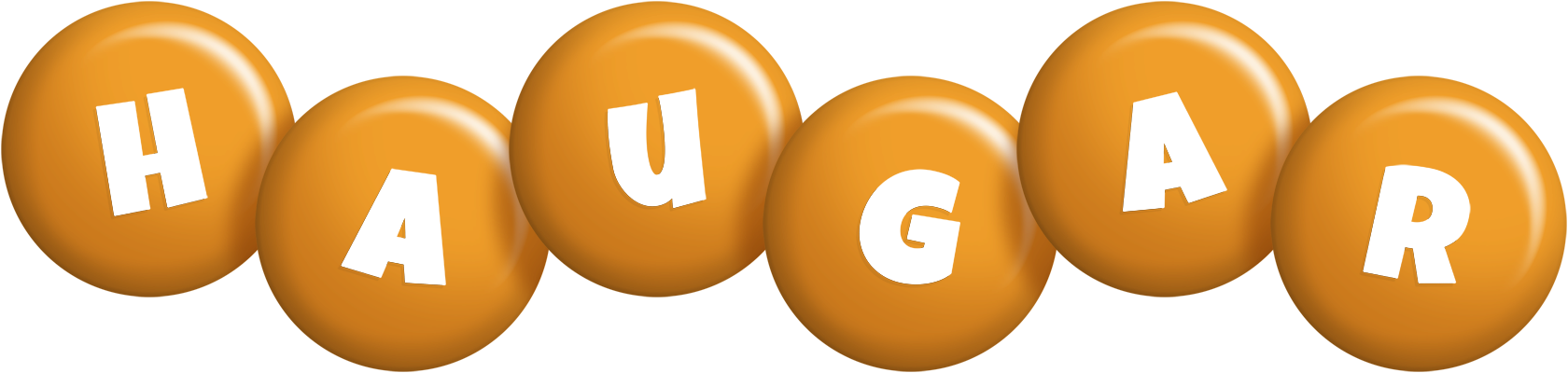 Haugar candy-orange logo
