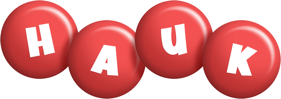 Hauk candy-red logo