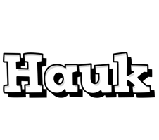 Hauk snowing logo