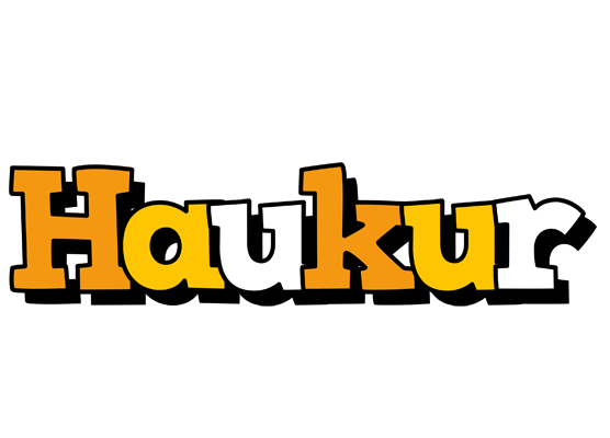 Haukur cartoon logo