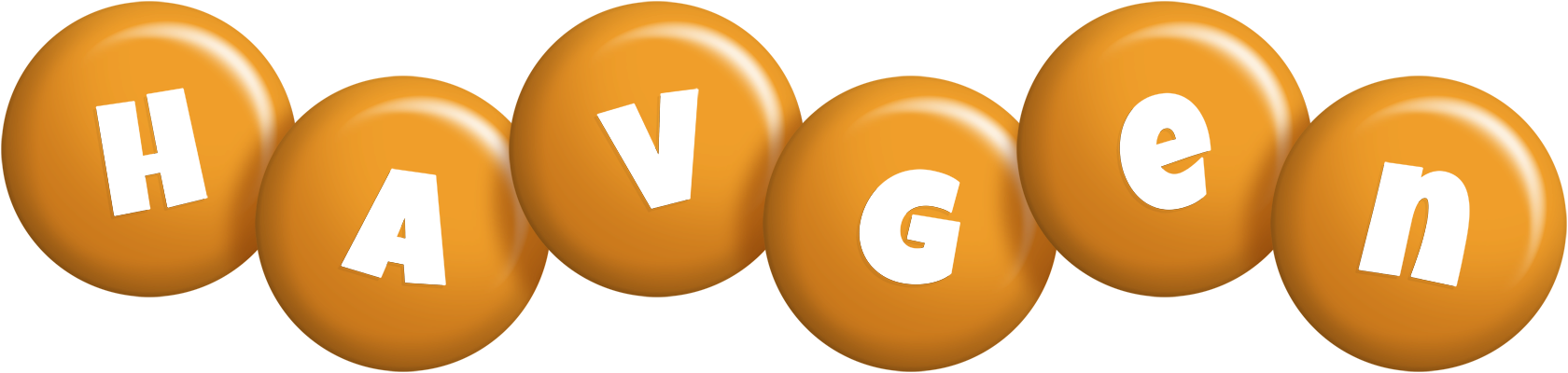 Havgen candy-orange logo