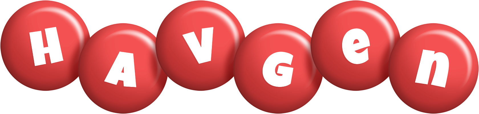 Havgen candy-red logo