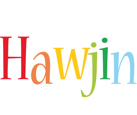 Hawjin birthday logo