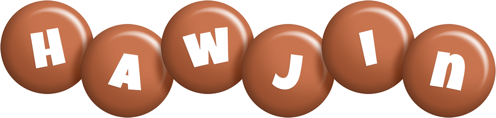 Hawjin candy-brown logo