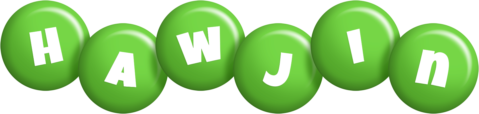 Hawjin candy-green logo