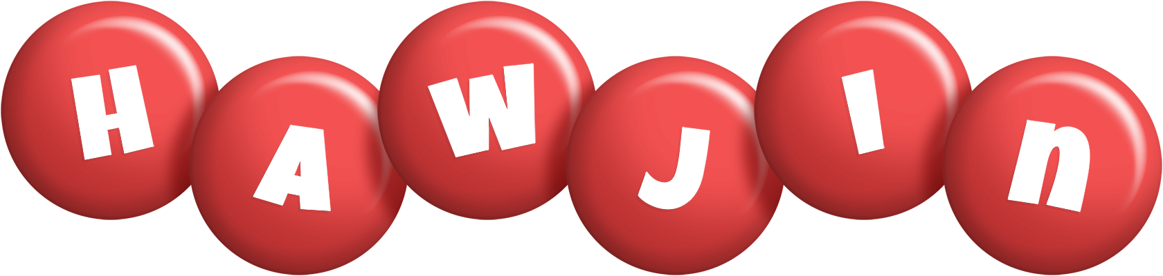 Hawjin candy-red logo