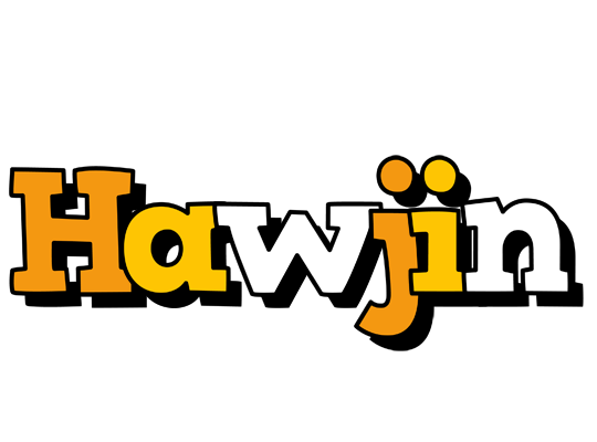 Hawjin cartoon logo