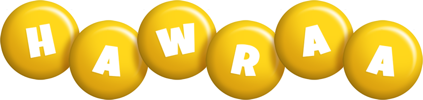 Hawraa candy-yellow logo