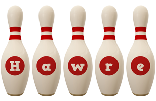 Hawre bowling-pin logo