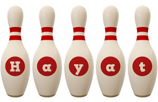 Hayat bowling-pin logo
