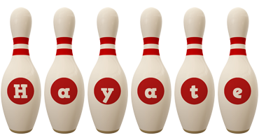 Hayate bowling-pin logo