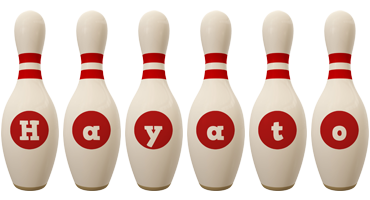 Hayato bowling-pin logo