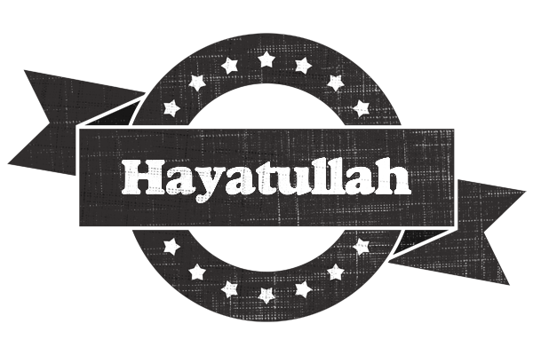 Hayatullah grunge logo