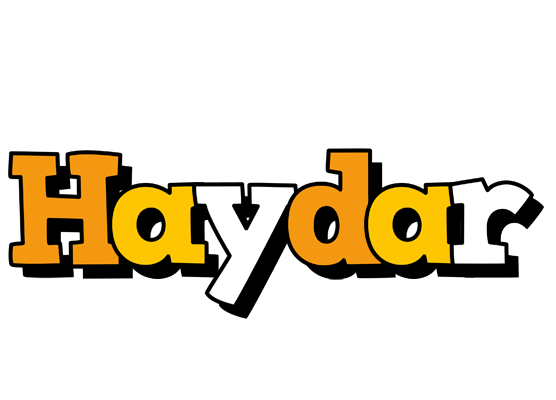 Haydar cartoon logo