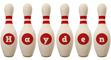 Hayden bowling-pin logo