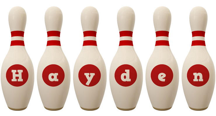 Hayden bowling-pin logo