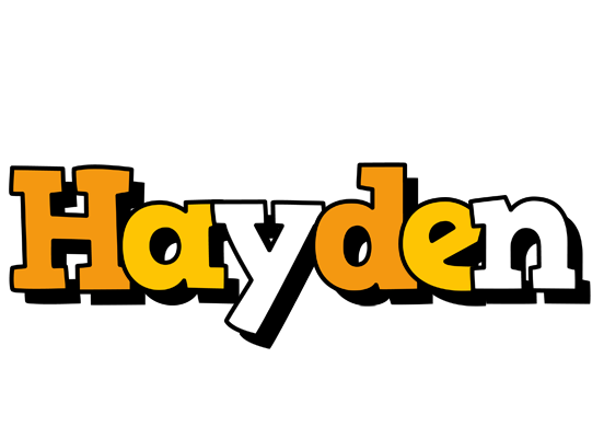 Hayden cartoon logo